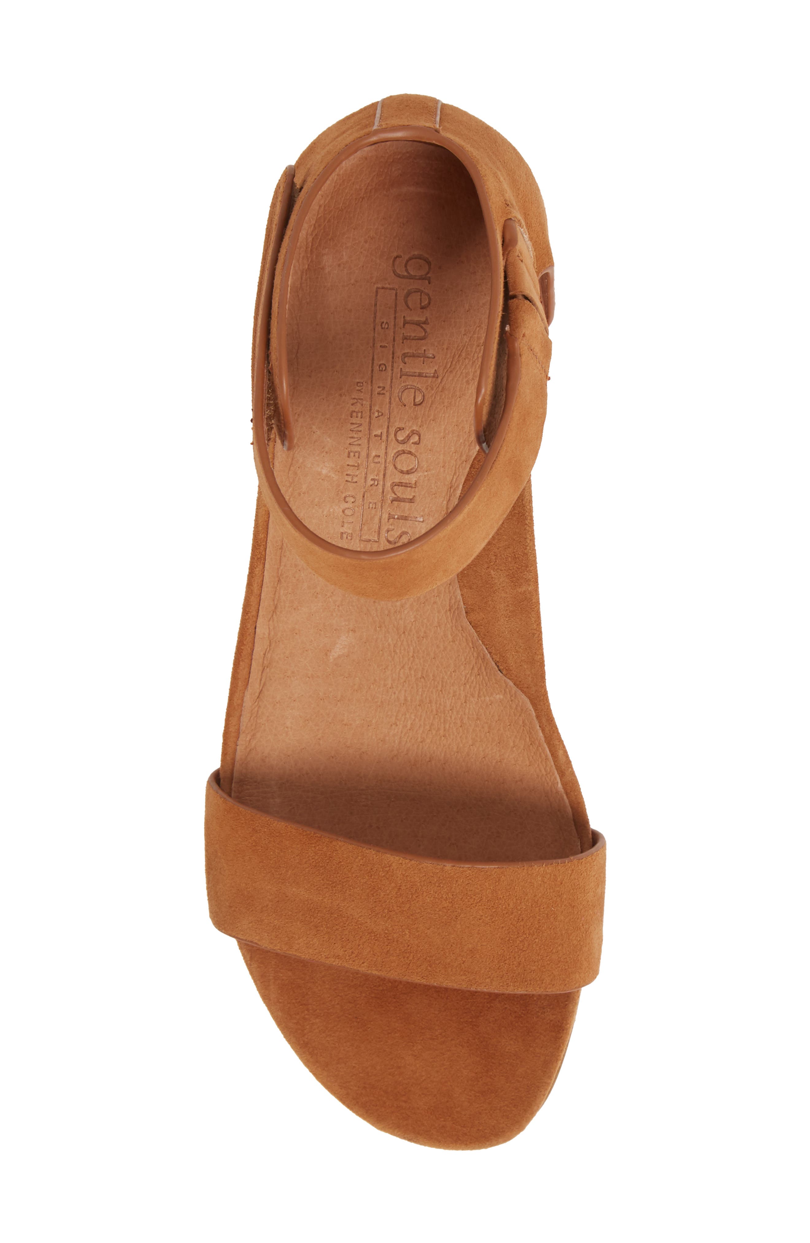 Signature Gianna Wedge Sandal, Alternate, color, NEW COGNAC SUEDE