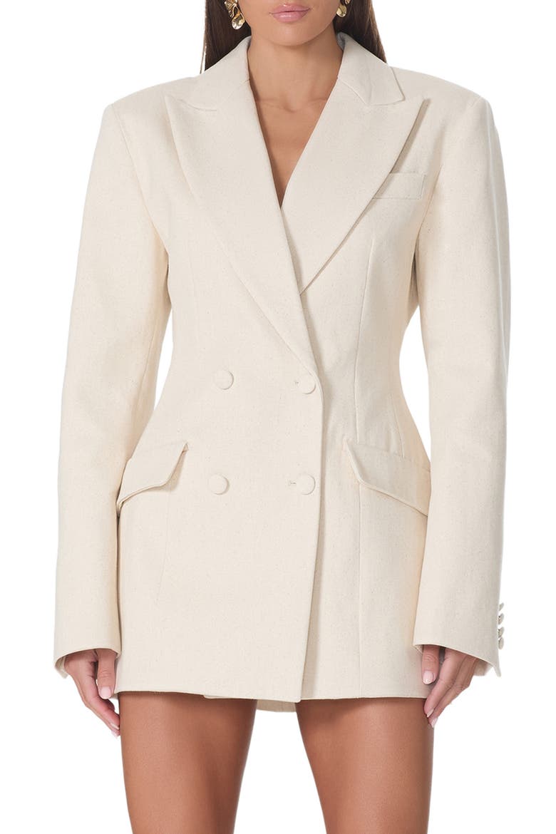 Jemima Cinch Waist Blazer, Main, color, OATMEAL