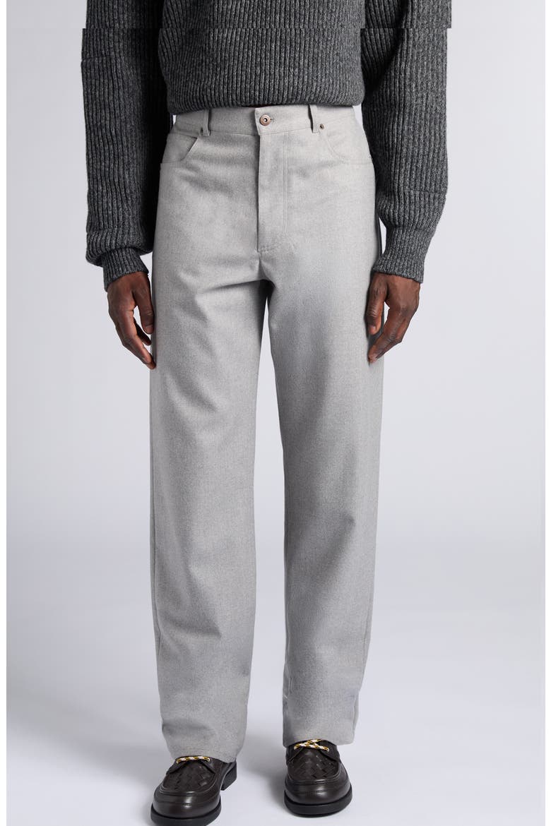 Compact Wool Flannel Trousers, Main, color, 1160 STERLING MELANGE