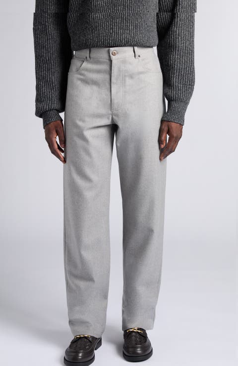 Compact Wool Flannel Trousers