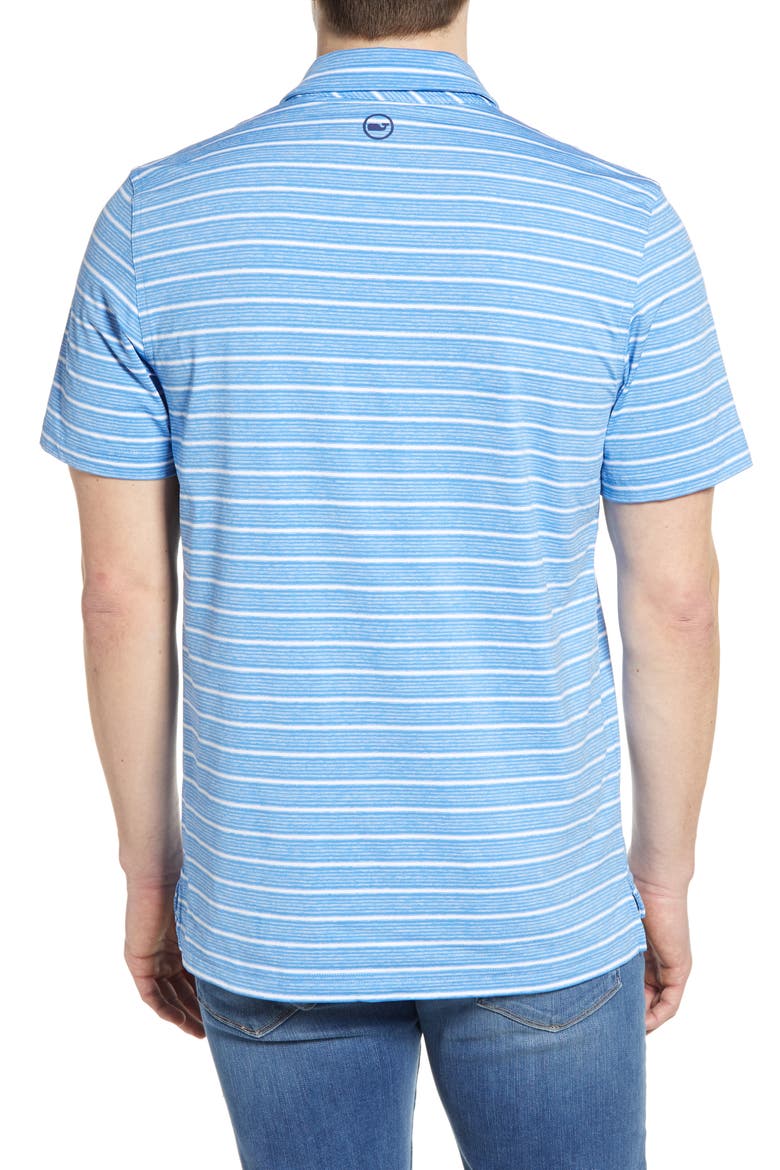 Lakeworth Stripe Sankaty Performance Polo, Alternate, color, CORNFLOWER