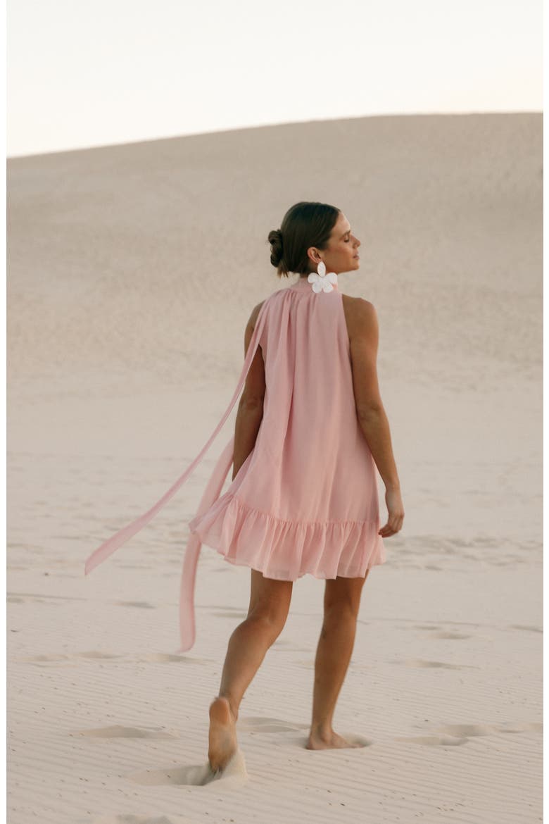 Victoria Halter Trapeze Minidress, Alternate, color, PETAL PINK