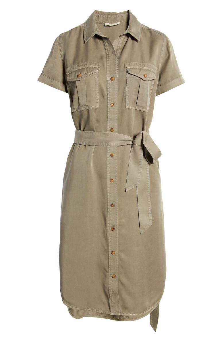Caslon<sup>®</sup> Utility Short Sleeve Shirtdress, Alternate, color, 
