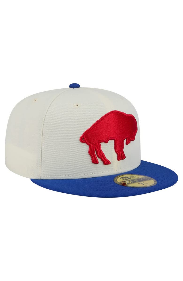 New Era Men's New Era White/Royal Buffalo Bills Throwback Main 59FIFTY Fitted Hat, Alternate, color,