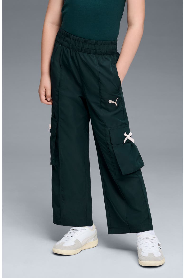 Kids' Bow Society Woven Cargo Pants, Alternate, color, MIDNIGHT T
