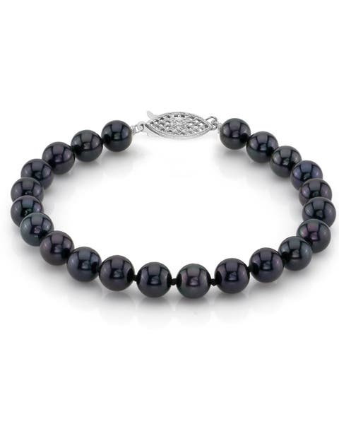 6.5-7.0mm Akoya Black Pearl Bracelet