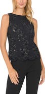 Vince Camuto Soutache Tie Back Sleeveless Top