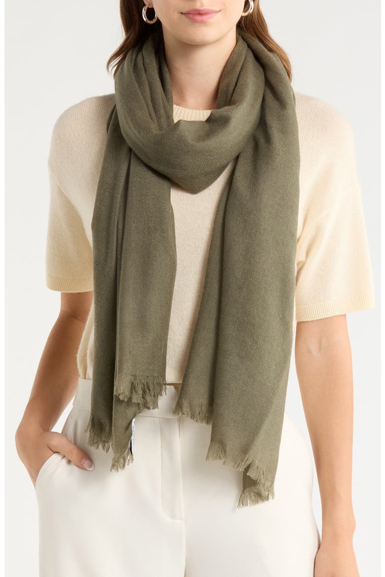 Textured Cashmere Scarf, Main, color, OLIVE SARMA