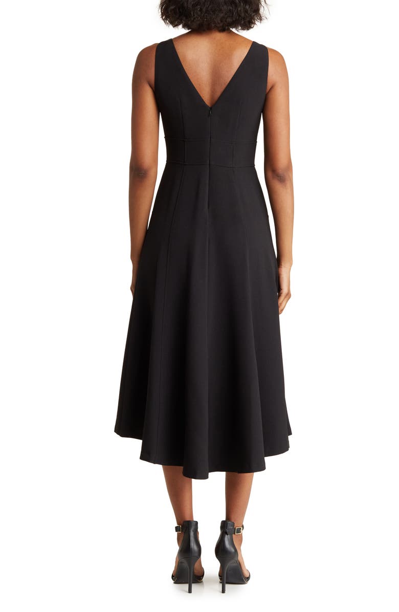 Eliza J Bateau Neck Fit & Flare Dress, Alternate, color,