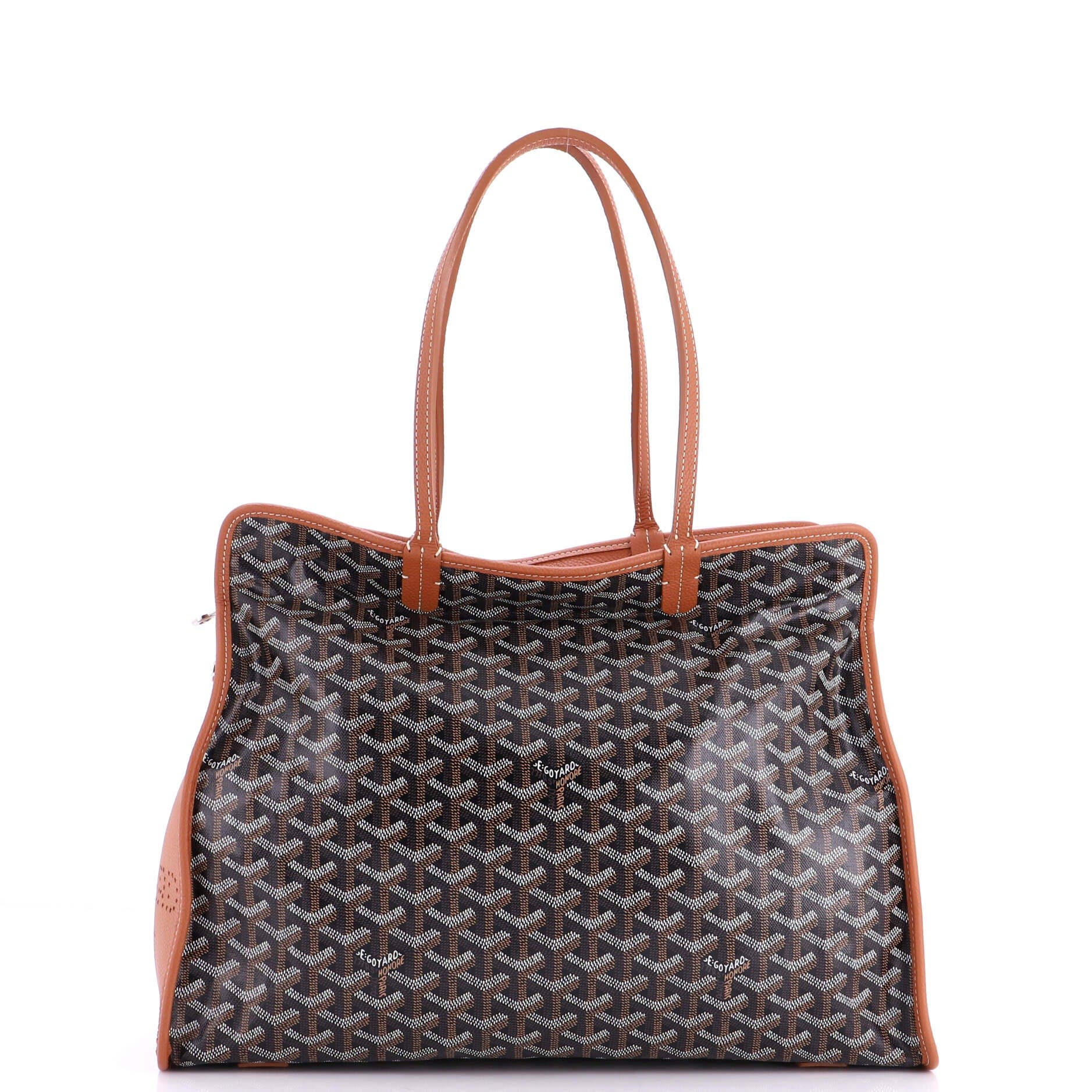 Pre-Owned Goyard Hardy Pet Carrier Coated Canvas PM, Main, color, Brown