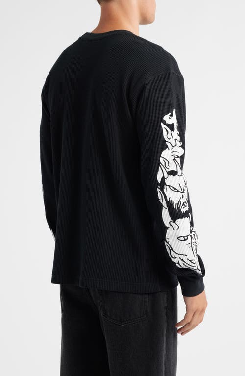 Obey Goblin Long Sleeve Thermal T-shirt In Black