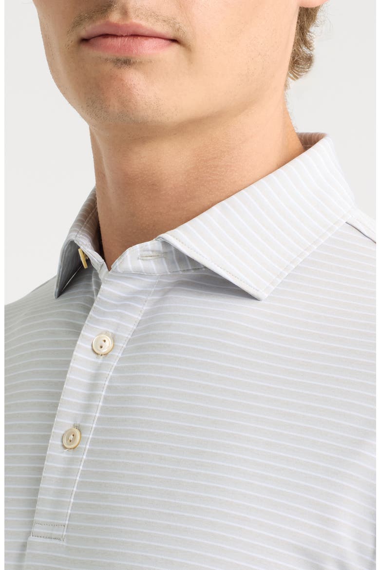 Merion Stripe Summer Comfort Long Sleeve Performance Jersey Polo, Alternate, color, BRITISH GREY