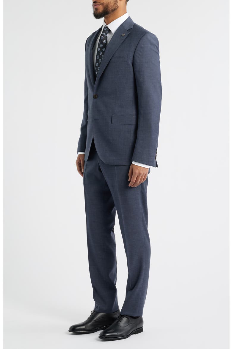 Esprit Navy Microchek Wool Suit, Alternate, color, NAVY