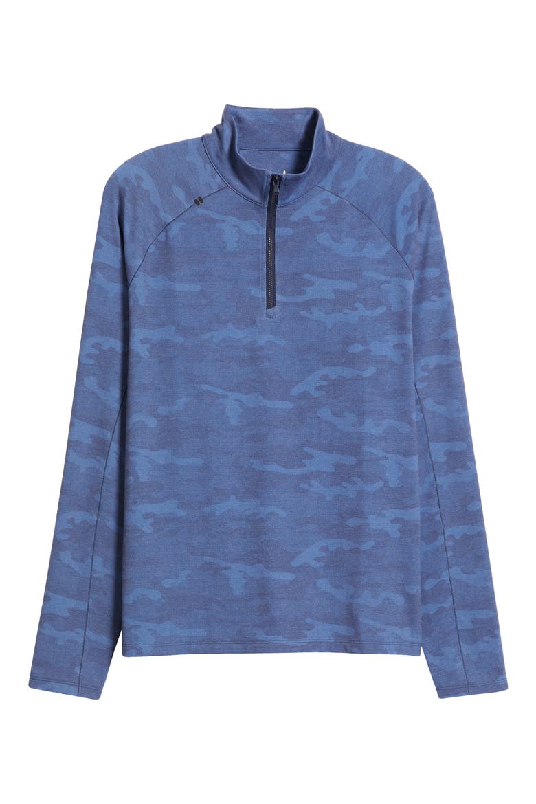 Patton Camo Half Zip Pullover, Alternate, color, NAVY