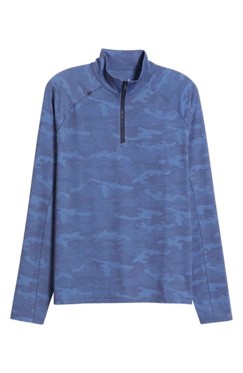 Johnnie-o Patton Camo Half Zip Pullover In Navy