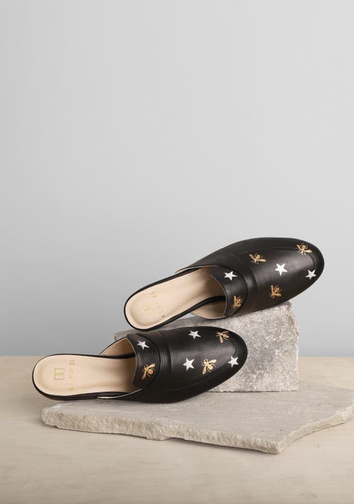 Alepel Women's Metallic Bees & Stars Mule In Metallic Bees And Stars