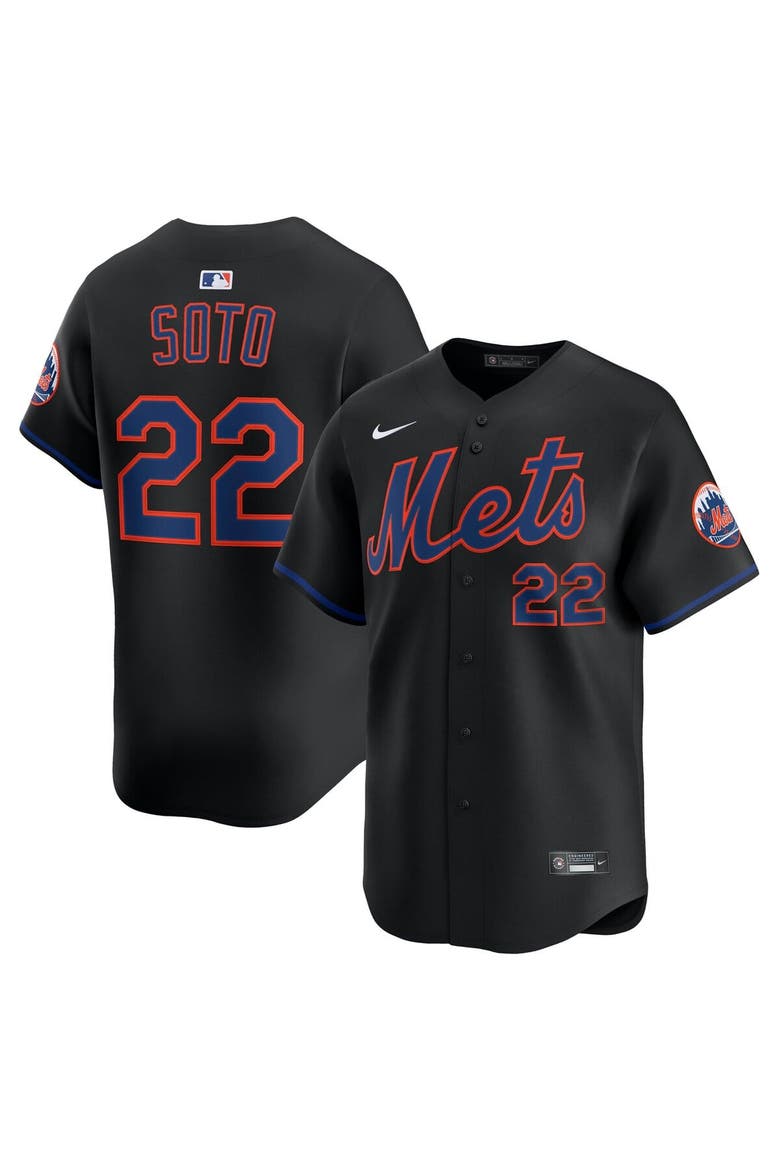 Men's Nike Juan Soto Black New York Mets Alternate Limited Player Jersey, Main, color, Black