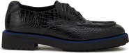 Lanvin Derby Shoes In Crocodile-Embossed Leather