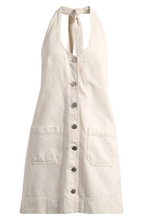 Reformation Brittany Halter Denim Minidress