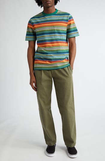 Noah Double Pleat Cotton Herringbone Pants | Nordstrom
