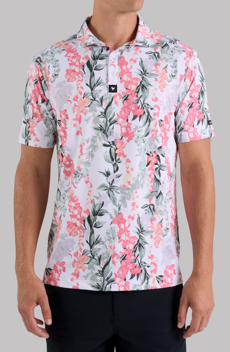 Bad Birdie Core Performance Polo, Alternate, color, Leid - Brilliant White