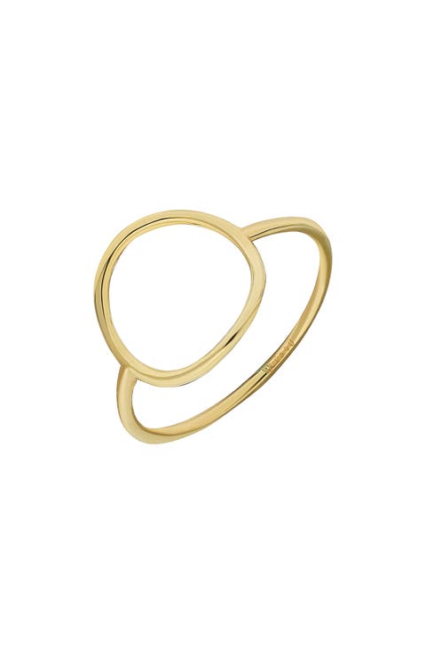 14K Gold Circular Stacking Ring