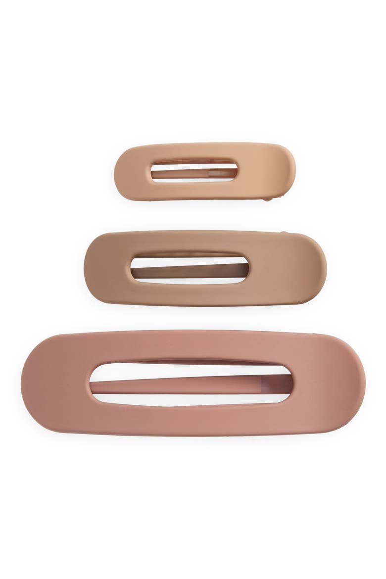 Assorted 3-Pack Matte Flat Lay Claw Clips, Main, color, TERRACOTA