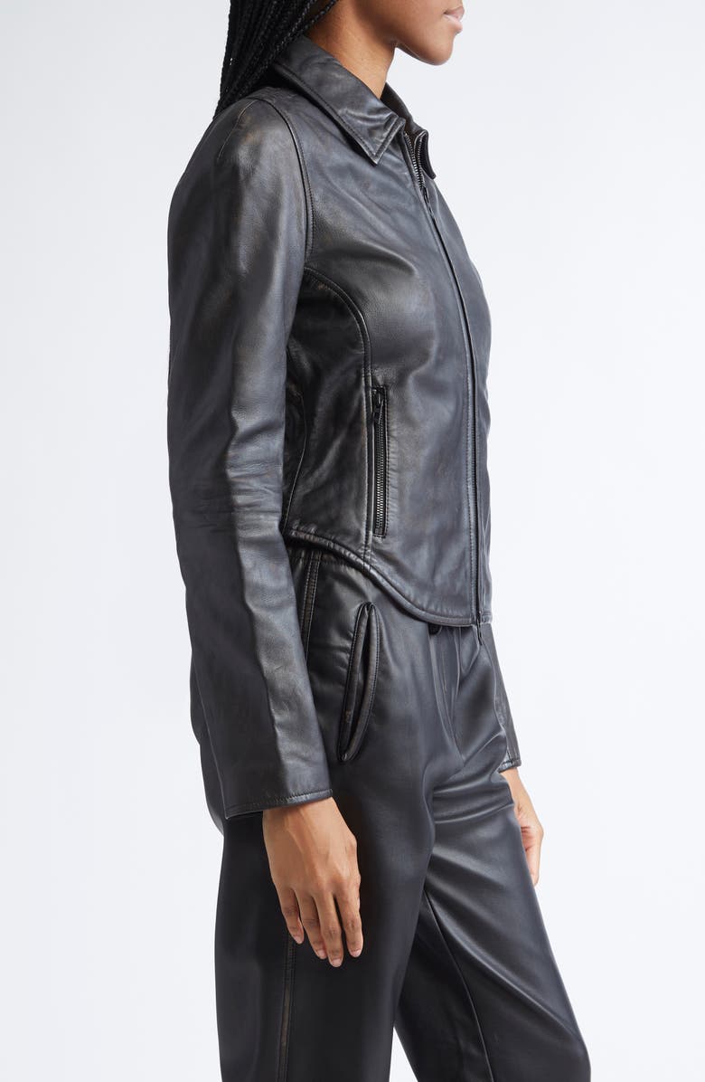 DIESEL<sup>®</sup> L-Egrad Distressed Leather Jacket, Alternate, color, Black