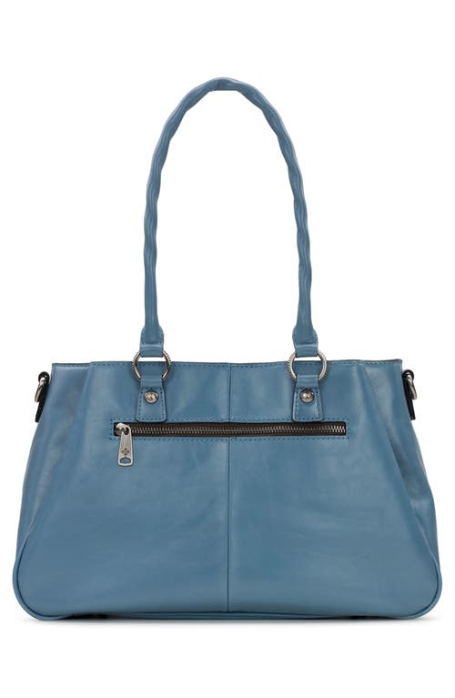 Patricia Nash Karla Leather Satchel In Blue
