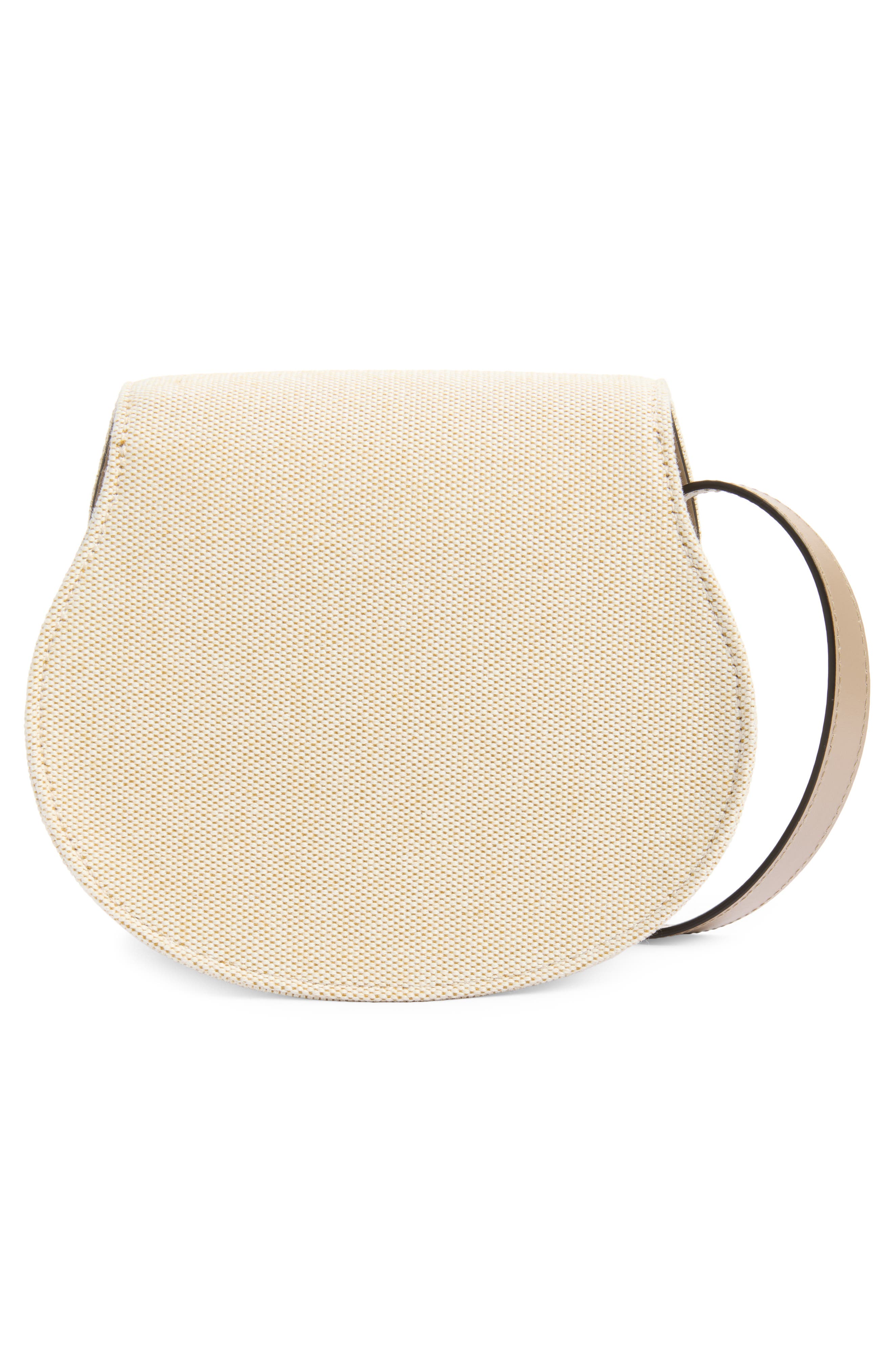 Chloé Small Marcie Canvas Saddle Bag, Alternate, color, Boyish Brown