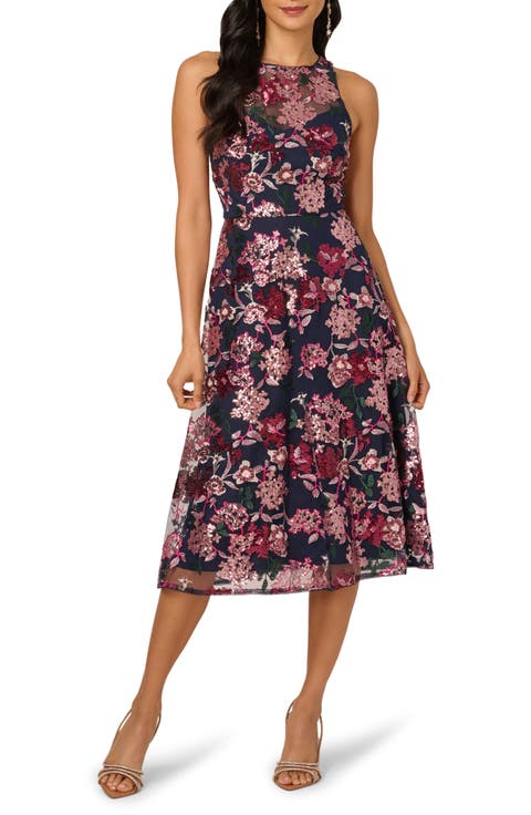 Adrianna Papell☆綺麗ブルーフローラルレースドレス Shop Blue Adrianna Papell Online | Nordstrom