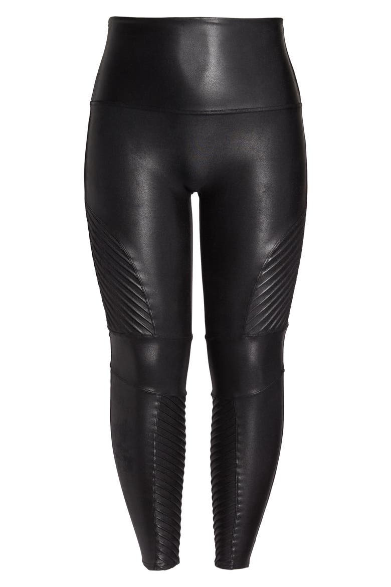 High Waist Moto Leggings, Alternate, color, VERY BLACK