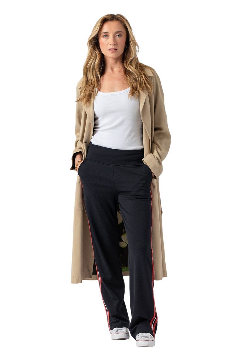 Runway Pant, Alternate, color, navy red stripe