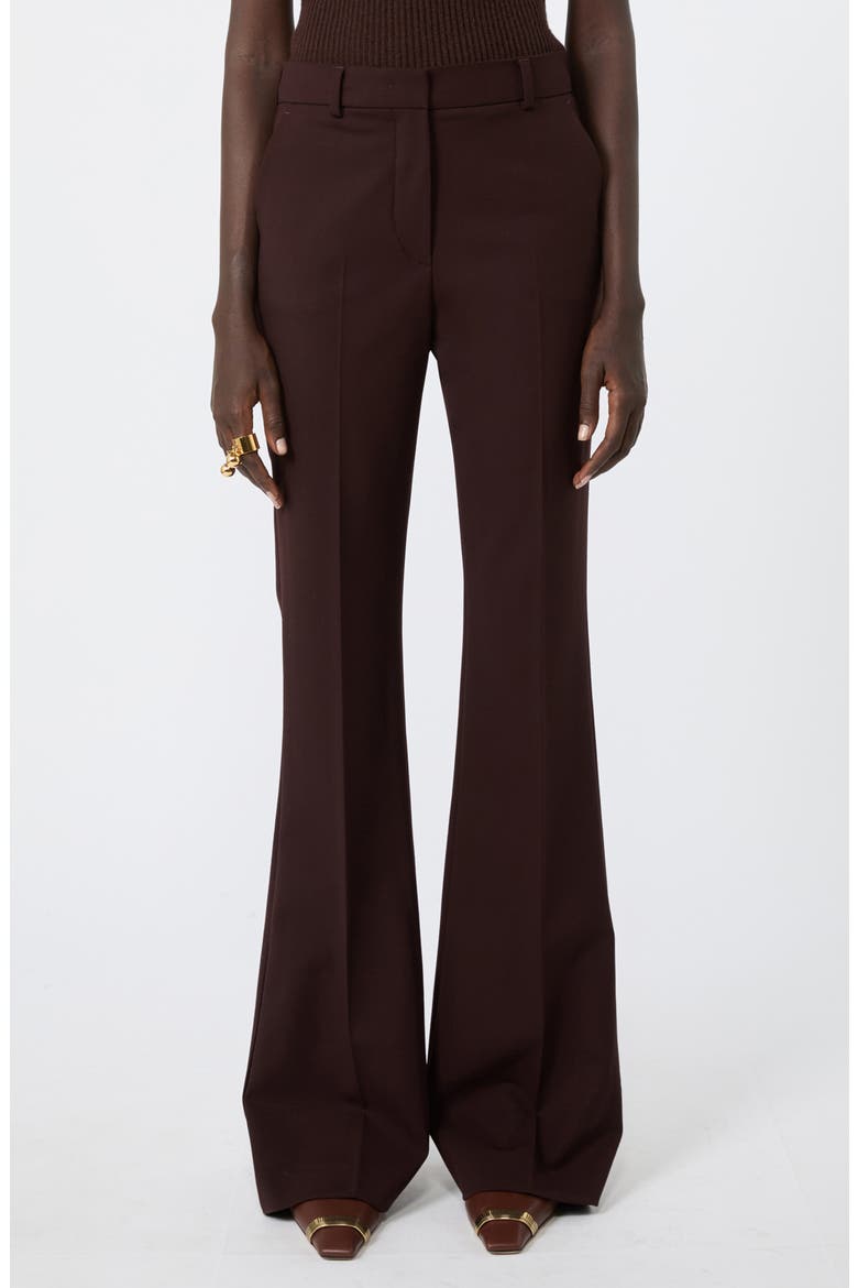 Febe Virgin Wool Blend Wide Leg Trousers, Main, color, PLUM