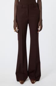 SPORTMAX Febe Virgin Wool Blend Wide Leg Trousers