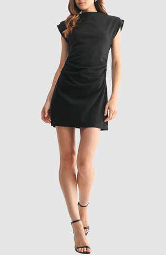 Mila Mae High Neck Cap Sleeve Minidress