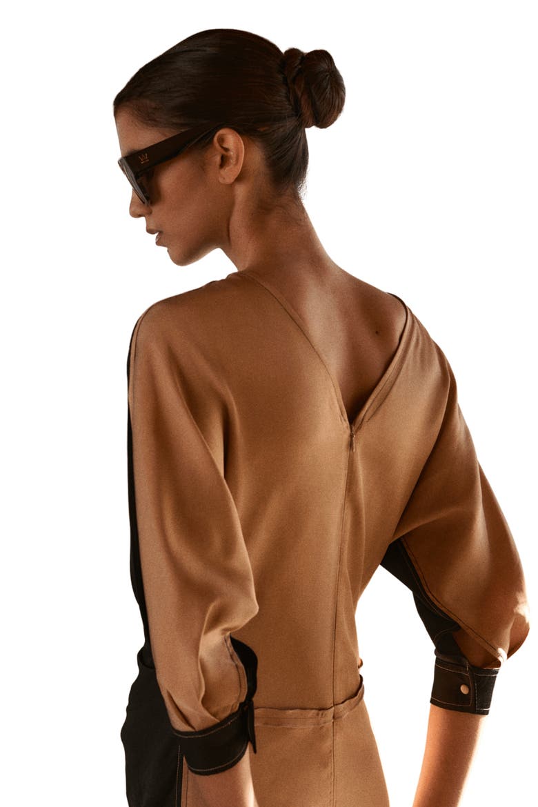 Fabiana Dress, Alternate, color, Black And Brown