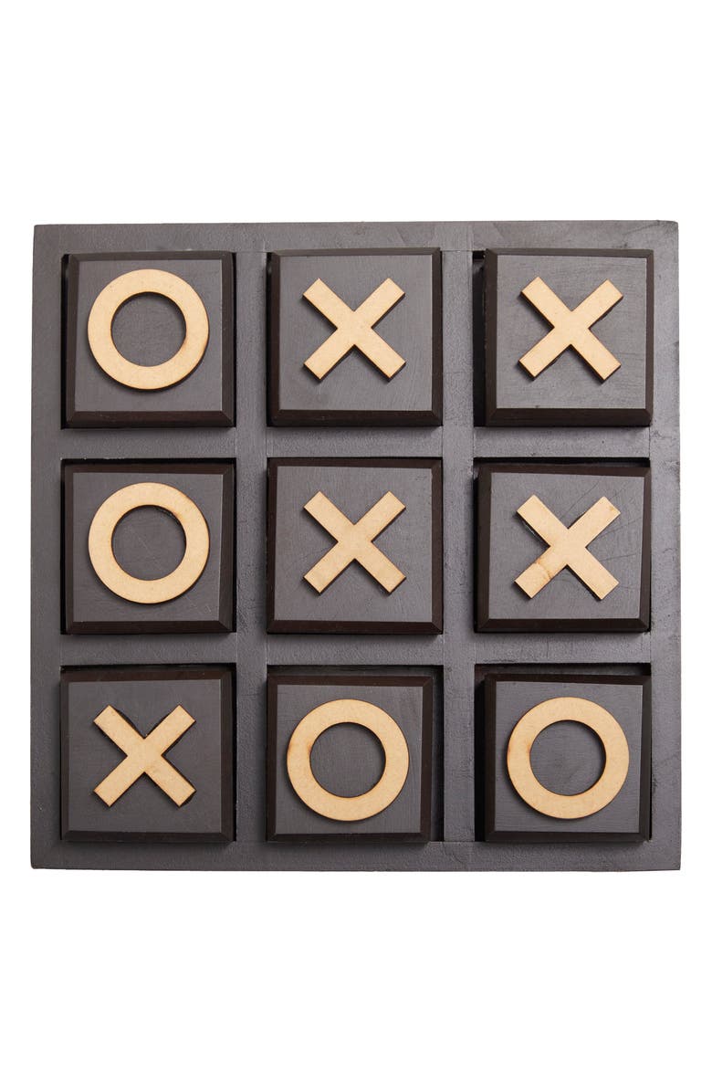 Novogratz Wooden Tic Tac Toe Game, Main, color,