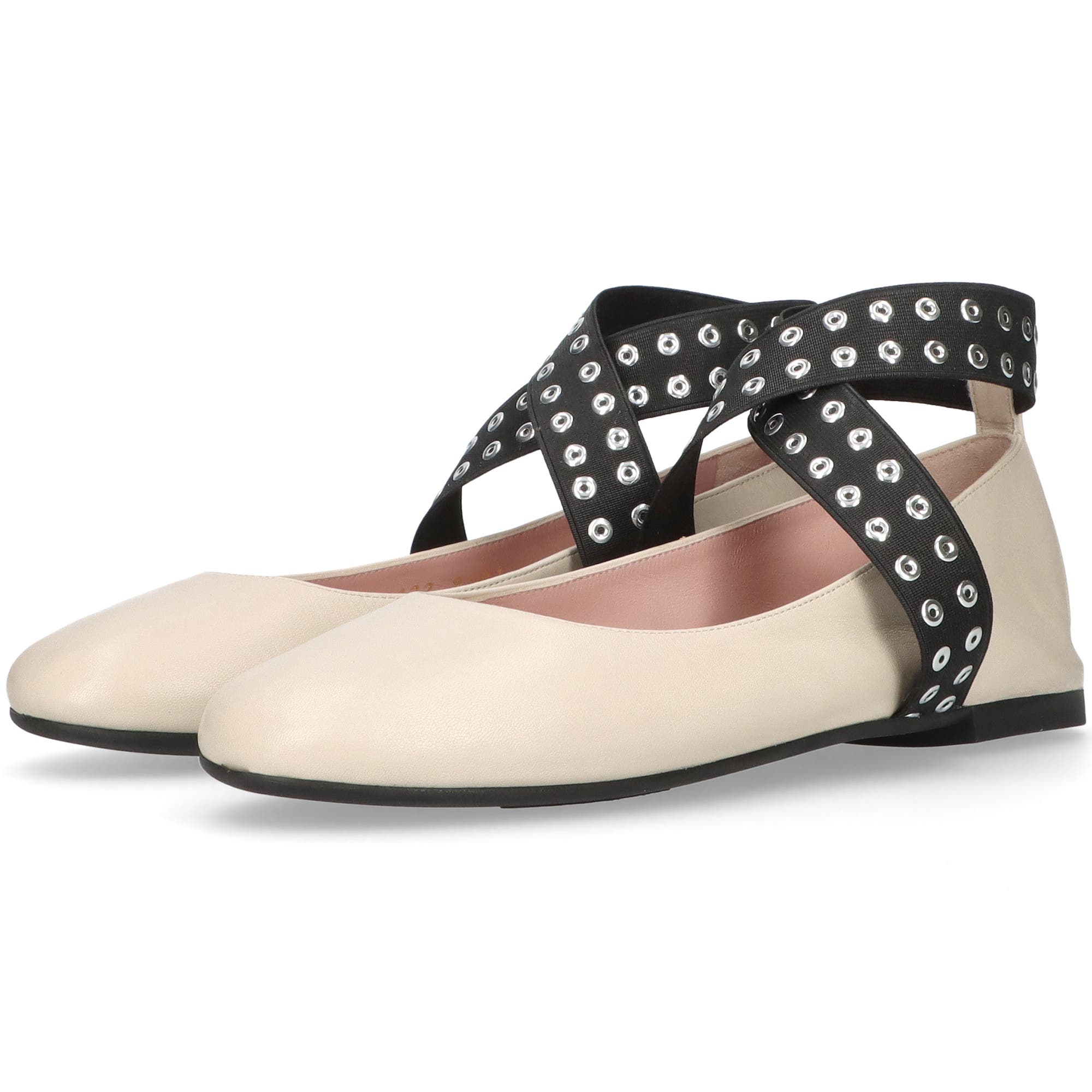 Pretty Ballerinas Ankle strap ballet flat, Alternate, color, Ivory