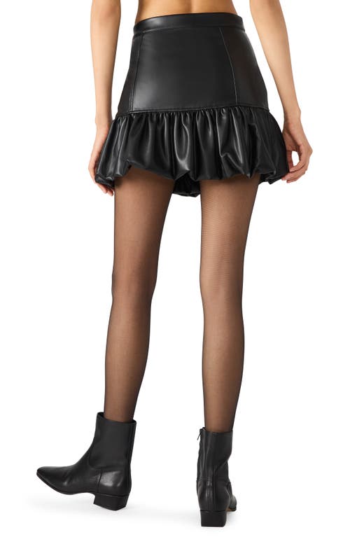 Steve Madden Annika Bubble Hem Faux Leather Miniskirt In Multi