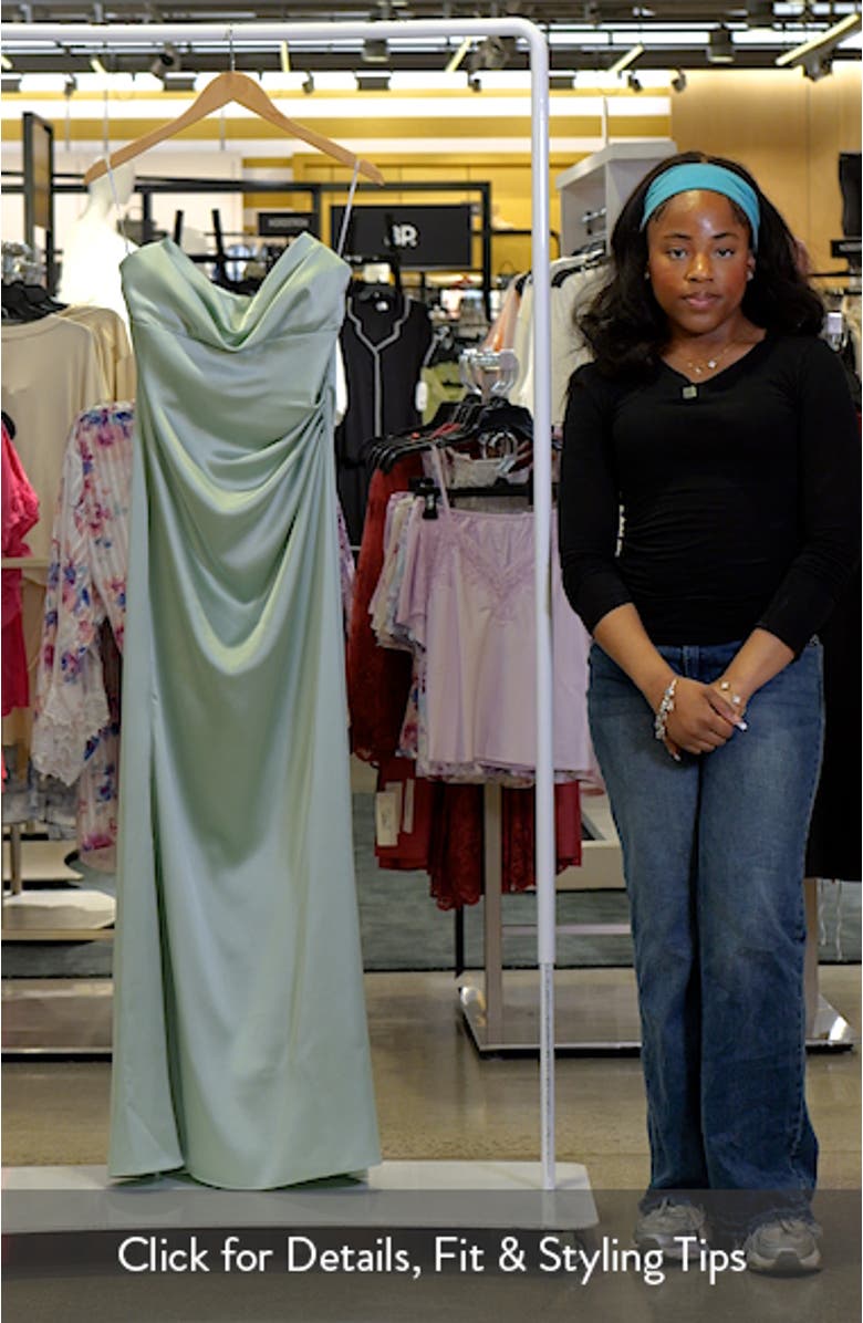 Taylor Strapless Satin Gown, sales video thumbnail