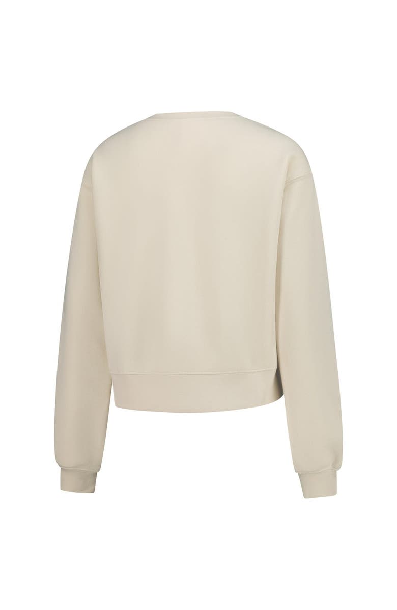 ZOOZATZ Women's ZooZatz Sand Wisconsin Badgers Cropped Crewneck Sweatshirt, Alternate, color, Sand