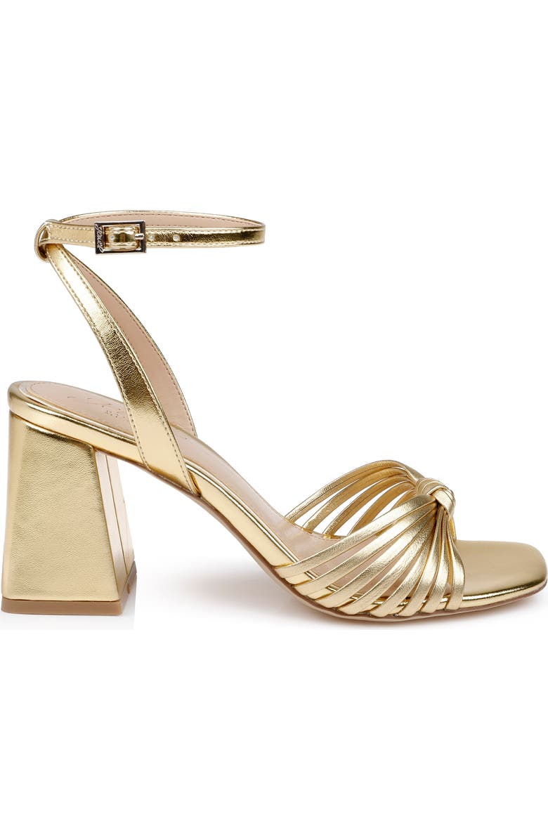 Jewel Badgley Mischka Nariah Ankle Strap Sandal, Alternate, color, Gold Leather