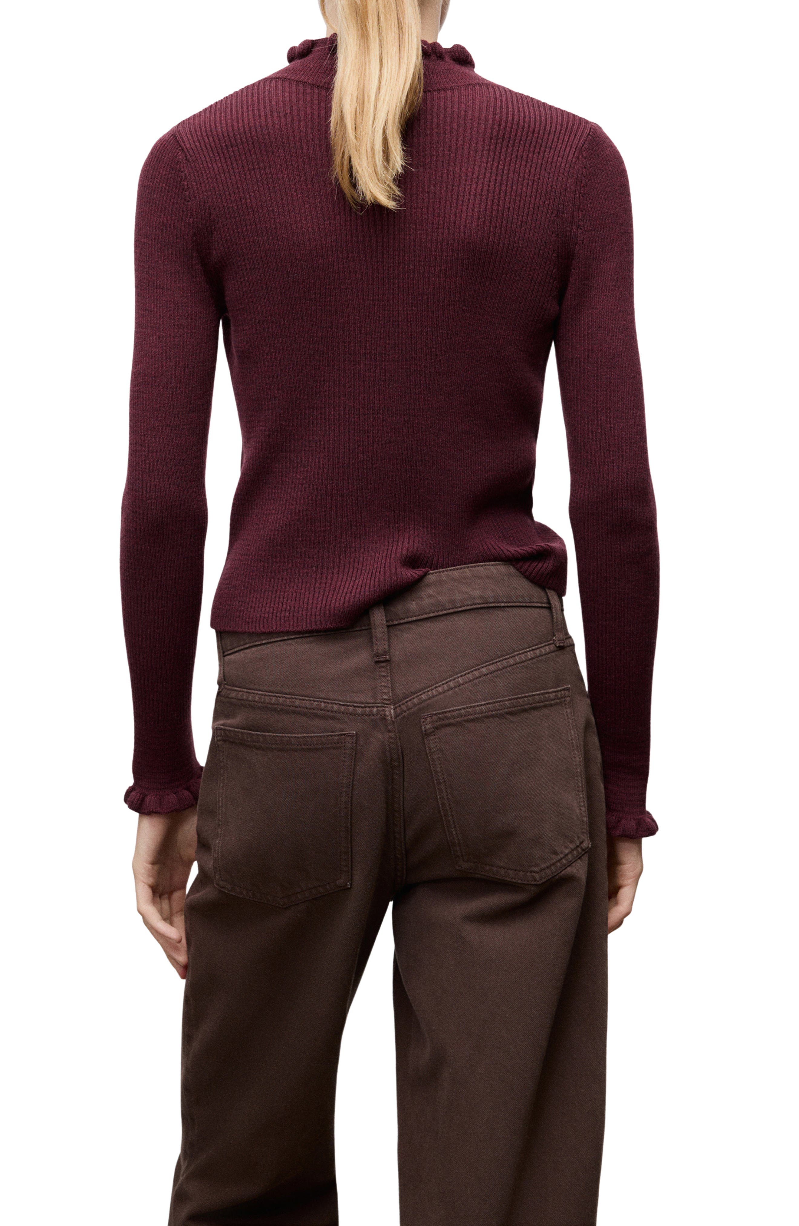 Scallop Mock Neck Sweater - image 4