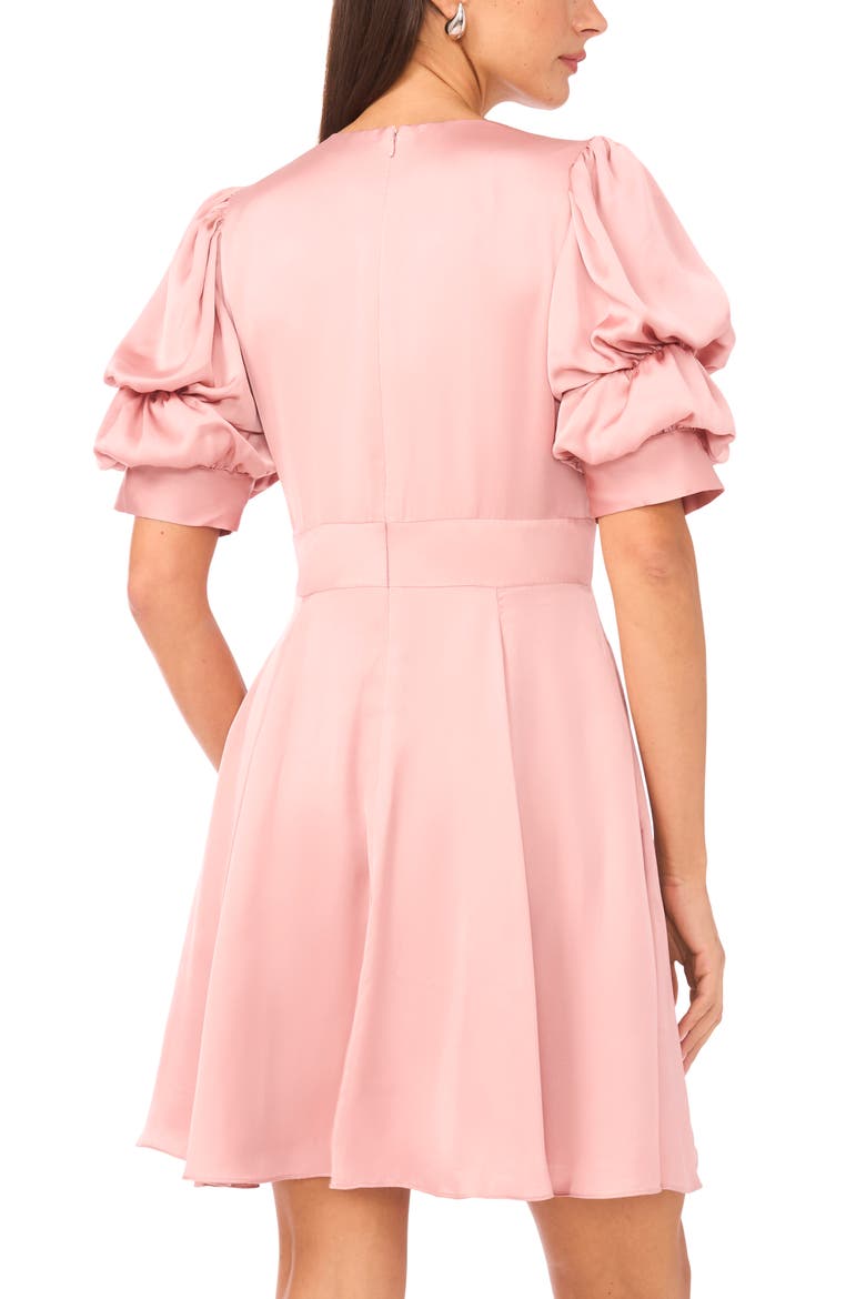 Puff Sleeve Minidress, Alternate, color, PALE BLUSH