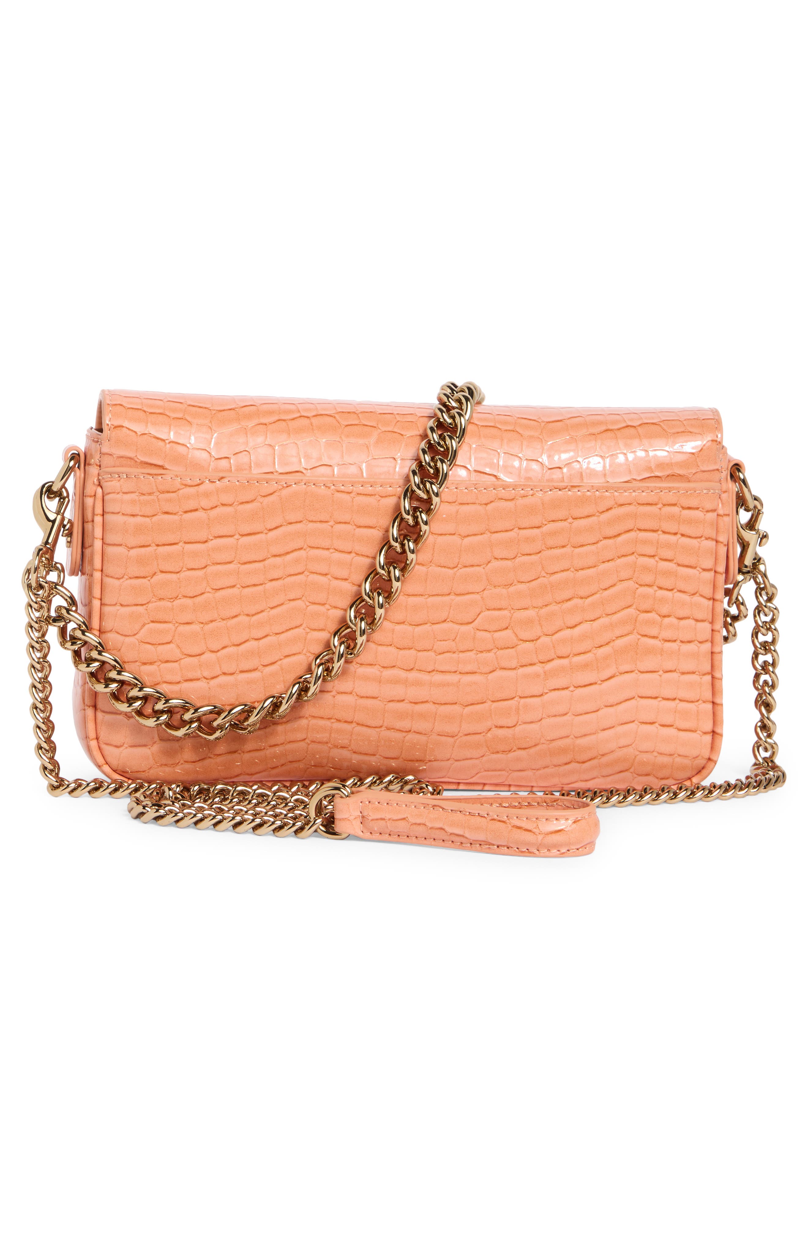 Kurt Geiger London Highgate Flap Camera Crossbody Bag, Alternate, color, Peach