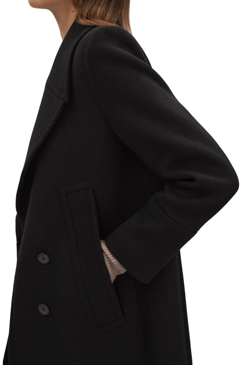 Katia Wool Blend Felt Coat, Alternate, color, BLACK
