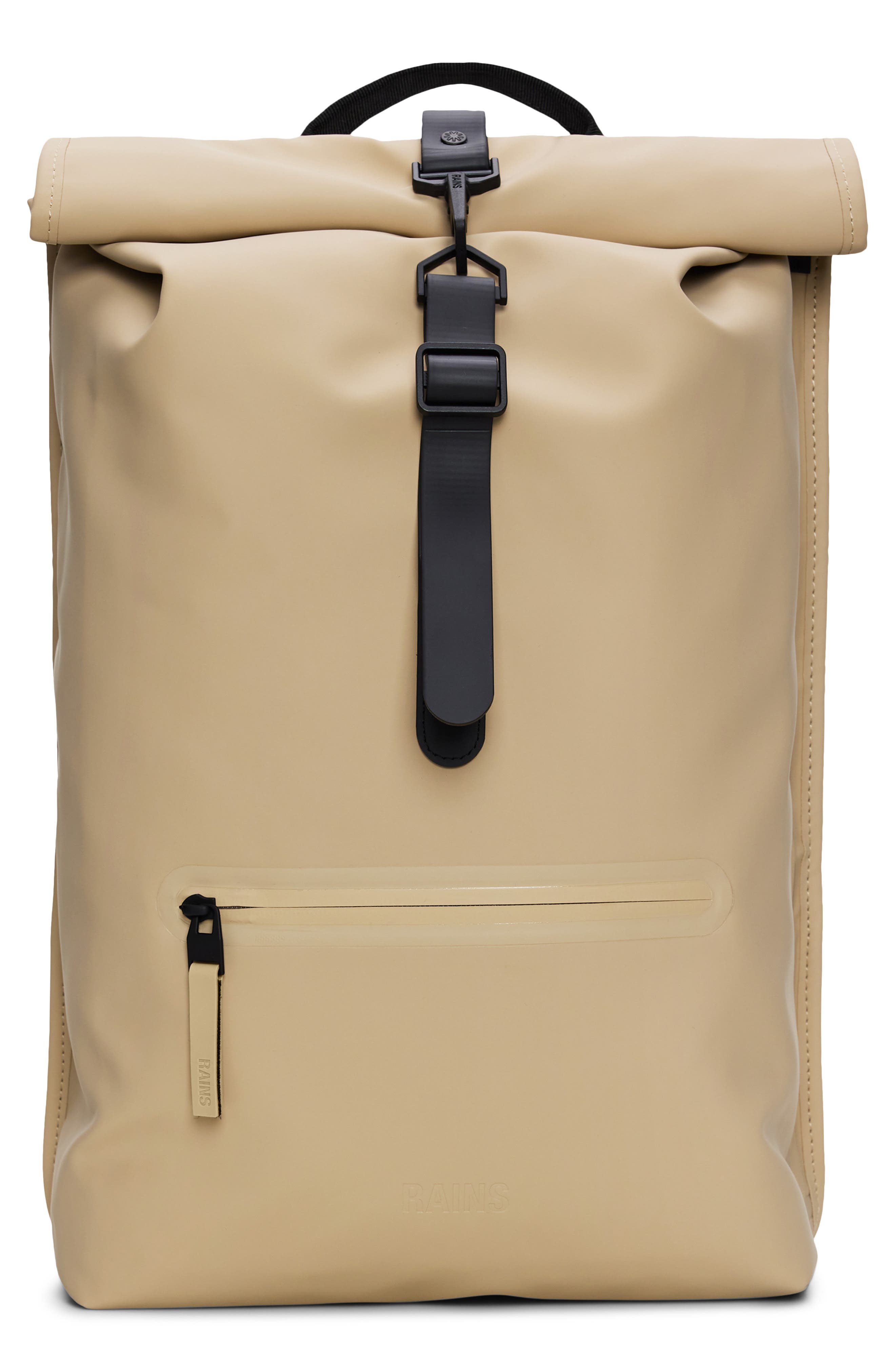 Rolltop Waterproof Rucksack, Main, color, SAND