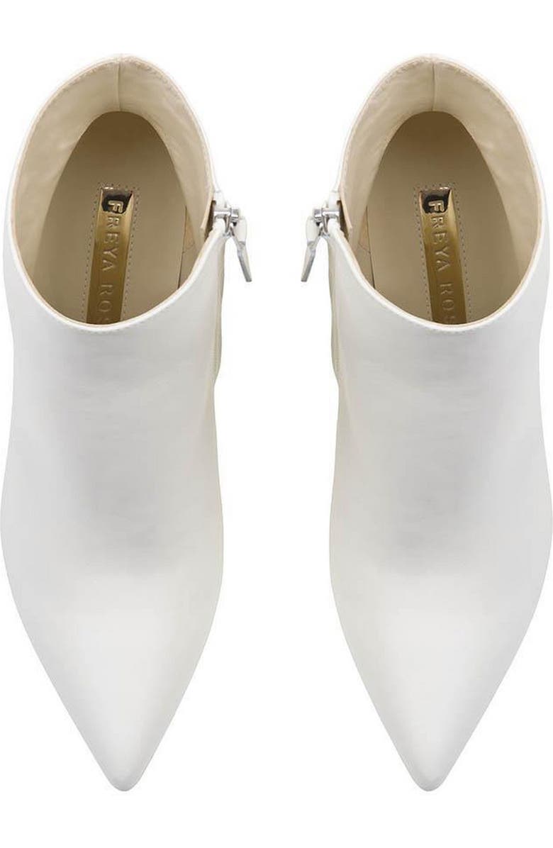 Freya Rose Jasmine White Pearl Heel Ankle Boot, Alternate, color, White