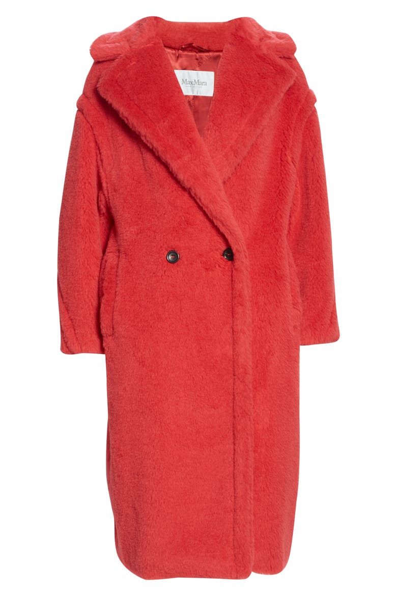 Tedgirl Faux Fur Teddy Bear Coat, Alternate, color, CORAL